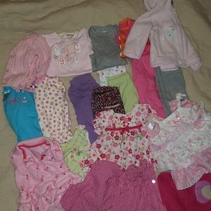 Bundle of baby girls clothes